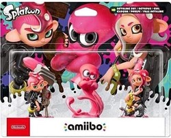 Nintendo 任天堂 amiibo 人物十月小女孩，八月男孩，十月形章鱼（3合1）