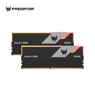 PREDATOR 宏碁掠夺者 Vesta II 炫光星舰系列 DDR5 7200MHz RGB 台式机内存 灯条 黑色 32GB 16GBx2 C34