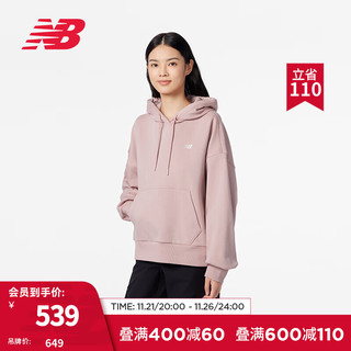 NEW BALANCE NB女款美式复古百搭连帽卫衣 PK NCD42222 XS