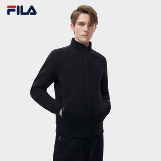 FILA 斐乐男子针织长袖外套冬立领商务加厚夹克上衣