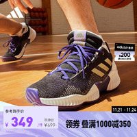 adidas 阿迪达斯 Pro Bounce 2018男女团队款实战篮球运动鞋阿迪达斯官方 黑/白/金属黄 44.5
