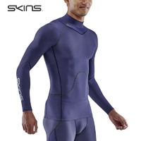 SKINSS3男Thermal Top LS中度压缩衣滑雪保暖磨毛长袖ST0030066 藏青色 S