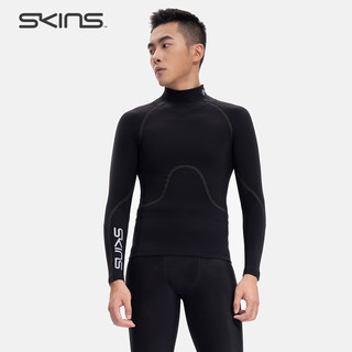 SKINSS3男Thermal Top LS中度压缩衣滑雪保暖磨毛长袖ST0030066 藏青色 S