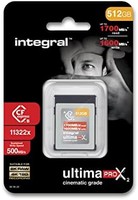 Integral Memory 512 GB CFexpress 存储卡 type B接口 2.0 8K RAW 和 4K 120 FPS 1700 MB/s 读取速度 - 1600 MB/s 写入速度 专为电影摄影师设计