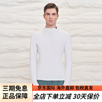 迪桑特（DESCENTE）运动训练男士秋冬弹力亲肤运动紧身衣长袖T恤 白色-WT M (170/92A)