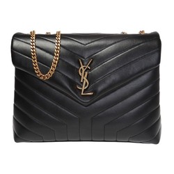 SAINT LAURENT 圣罗兰 LOULOU系列 女士牛皮单肩包 574946DV7271000 黑色 中号