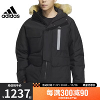 阿迪达斯 （adidas）冬季男子运动休闲羽绒服外套IS0366 IS0366- L