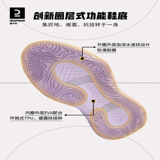 迪卡侬儿童篮球鞋NBA授权体育运动鞋 橘黄色35 4925738