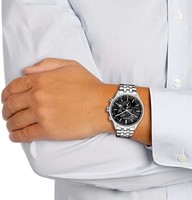 CITIZEN 西铁城 男士计时生态驱动手表，不锈钢表带