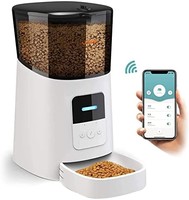 WOPET 6L 自动猫喂食器,支持 Wi-Fi 的猫狗智能宠物喂食器,带分量控制的自动狗