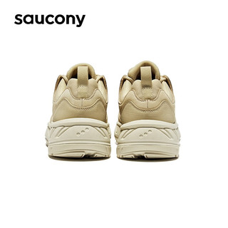 saucony 索康尼 CYBER WEB休闲鞋男女冬季保暖棉鞋牛皮真皮复古运动鞋子男 卡基3 40.5 (255mm)