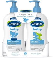 Cetaphil 丝塔芙 婴儿沐浴露&洗发水加身体乳，2 件装，白色