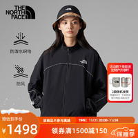 北面（The North Face）UE女防泼水防风宽松拉链外套户外休闲夹克反光|832P JK3/黑色 XS/155/80A