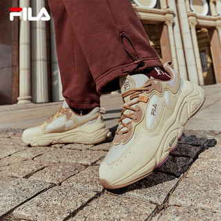 FILA 斐乐 男鞋MARS 1S+复古运动鞋火星鞋跑步鞋 砾石/银云灰-GS 41