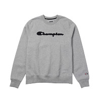 Champion 冠军卫衣情侣款新款经典草写字母LOGO纯色连帽套头衫