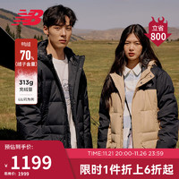 NEW BALANCE 23年男女同款长款连帽时尚保暖户外羽绒服AMJ33338 INC M 