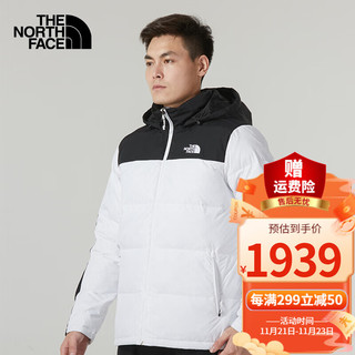 The North Face北面羽绒服男秋冬户外登山服防风防寒550蓬鹅绒羽绒夹克外套 FN4/白色 S