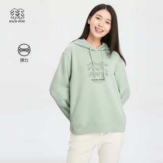 KOLON SPORT/可隆连帽卫衣 女子户外休闲运动弹力基本款内搭长袖 LKMT3WT612-MT 薄荷绿 160/S