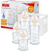 NUK First Choice Plus 婴儿玻璃奶瓶入门套装| 带 4 个婴儿奶瓶