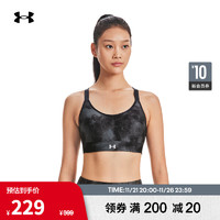 安德玛（UNDERARMOUR）秋冬Continuum女子印花训练运动内衣-中强度1372560 黑色004 XS