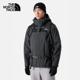 北面（The North Face）三合一冲锋衣羽绒内胆男户外运动防水保暖外套|892A 0C5/灰色 XL/180