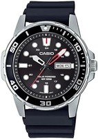 CASIO 卡西欧 男士 不锈钢石英树脂表带 黑色 22 休闲手表 (型号：MTP-S110-1AVCF)