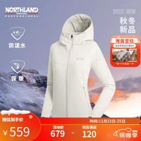 诺诗兰女士软壳外套户外防泼保暖徒步登山休闲外套NXJDH2628S 杏米白色 160/S