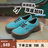 VANS范斯 Authentic Vibram绿色安纳海姆厚底增高德比鞋板鞋 绿色 42.5