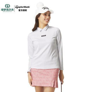 Taylormade高尔夫服装泰勒梅女士长袖POLO衫舒适透修身百搭气早秋休闲上衣 U21758-粉色 L