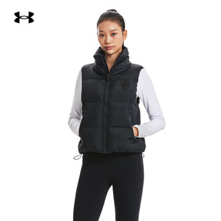 安德玛 UNDERARMOUR）ColdGear Infrared女子训练运动羽绒马甲1381660 黑色001 M