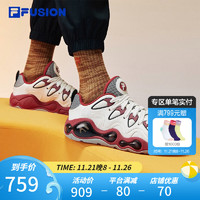 FILA FUSION斐乐潮牌男鞋VERTICAL复古篮球鞋融裂鞋 雪白/黑-SW 39