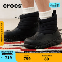crocs卡骆驰蜗轮暖靴男女同款户外休闲鞋雪地靴|208773 黑色-001 39(240mm)