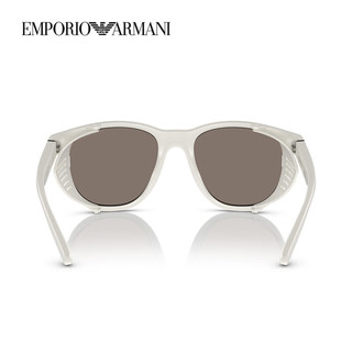 阿玛尼EMPORIO ARMANI【冬】太阳镜男款墨镜枕形眼镜0EA4216U 棕色镜面镜片/哑光白镜腿53445A 56