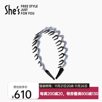 She's茜子轻简循迹手工缠绕波浪型刘海碎发压发头箍发箍发饰发卡发夹 蓝色M0