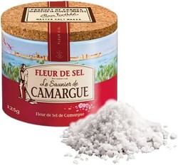 Le Saunier De Camargue 盐，用于调味的精致盐粒，圆盒 125 克（12 包）