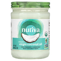 nutiva 优缇 进口有机冷压初榨天然椰子油孕妇食用油护肤护发按摩