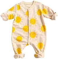 MISSA 奢侈品 连体衣 连体衣 动物印花 婴儿 男孩 春装 长袖 0-3岁 新生儿 童装 棉