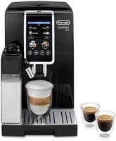 De'Longhi 德龙 Dinamica Plus ECAM382.70.B 全自动咖啡机,适用于咖啡豆,卡布奇诺机,带 LatteCrema Hot