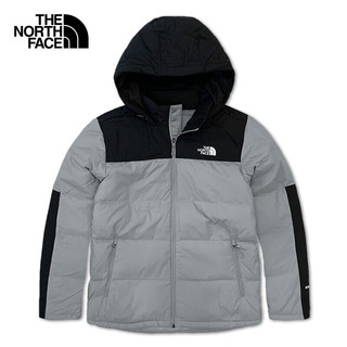 The North Face北面羽绒服男装秋冬防风防寒550蓬保暖拼色鹅绒羽绒夹克外套 A91/灰色 M