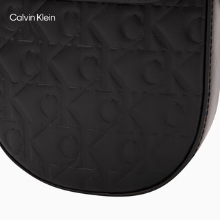 Calvin Klein Jeans24春季男士字母压纹通勤翻盖便携手机挎包HP2095 001-太空黑 OS