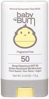 Sun Bum 宝宝防晒棒，SPF 50，矿物滚珠UVA/UVB面部和身体保护，适用于敏感肌肤，无香精，13g