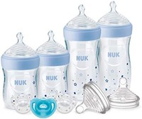 NUK Simply Natural 奶瓶，带 SafeTemp，礼品套装，0 个月以上