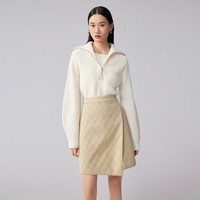 丽丽 LILY热销秋冬气质款不对称修身A字高腰半身裙