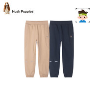 暇步士（Hush Puppies）童装男童裤子2023冬装儿童裤子舒适大毛圈时尚休闲潮 藏蓝 150cm