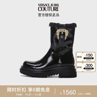 范思哲Versace Jeans Couture 女士DREW短靴靴子 黑色 39