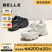 BeLLE 百丽 潮流时尚老爹鞋女24春季增高休闲鞋A6B1DAM4 米色 37