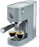 Ihomekee 意式浓缩咖啡机 15 条卡布奇诺咖啡机带奶泡机