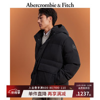 ABERCROMBIE & FITCH男装 美式防风外套工装风保暖连帽服 342616-1 黑色 M (180/100A)