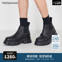 TRENDIANOTRENDIANO英伦风厚底增高马丁短靴男鞋潮 黑色090 39