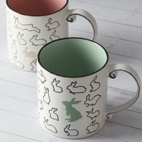 lucky lychee 陶瓷马克杯耐热杯子日式小兔早餐牛奶茶水杯咖啡杯